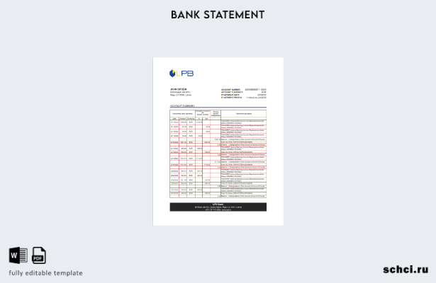цифровая загрузка выписки из банка Латвии LPB в Excel. шаблон
